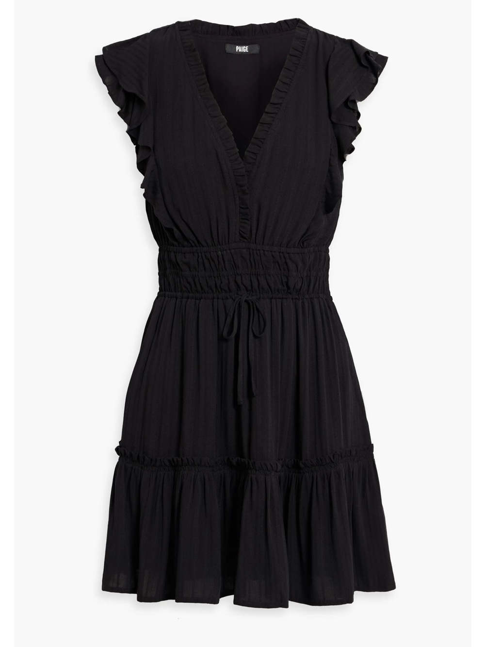 PAIGE Muriel Ruffled Jacquard Mini Dress